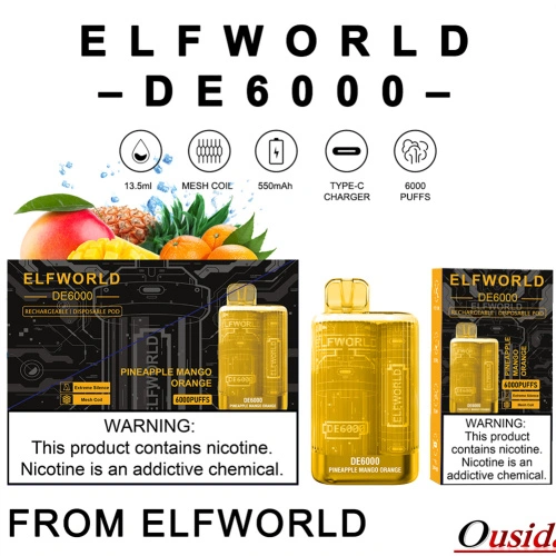 Elfworld DE6000 Iceberry Ice -käyttöinen vape